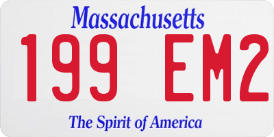 MA license plate 199EM2