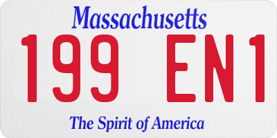 MA license plate 199EN1
