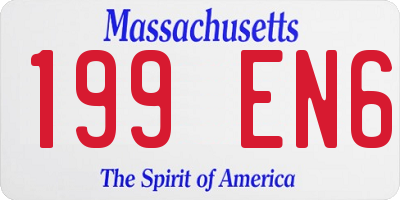 MA license plate 199EN6