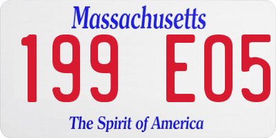 MA license plate 199EO5
