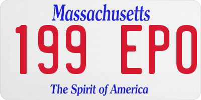 MA license plate 199EP0