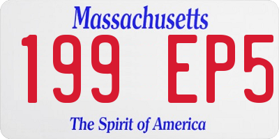 MA license plate 199EP5