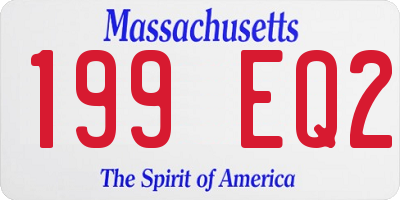 MA license plate 199EQ2