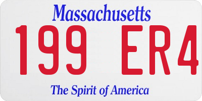 MA license plate 199ER4