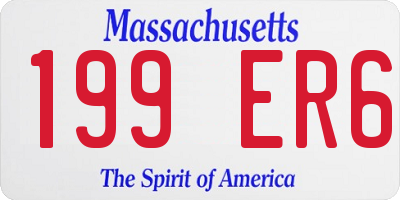 MA license plate 199ER6