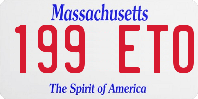 MA license plate 199ET0