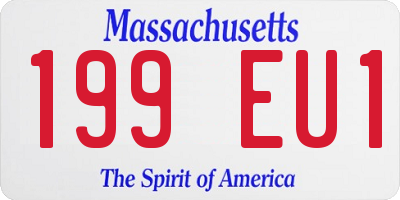 MA license plate 199EU1