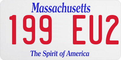 MA license plate 199EU2