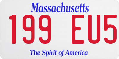 MA license plate 199EU5