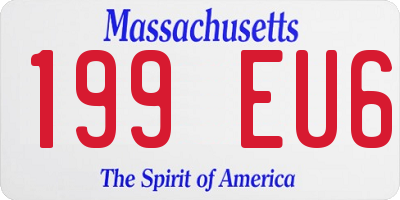 MA license plate 199EU6