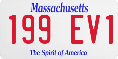MA license plate 199EV1