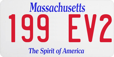 MA license plate 199EV2