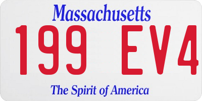 MA license plate 199EV4
