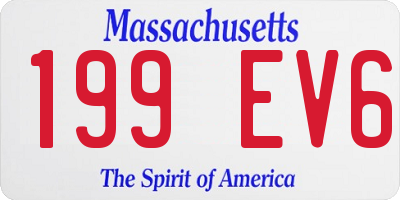 MA license plate 199EV6