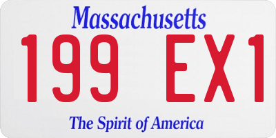 MA license plate 199EX1