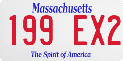 MA license plate 199EX2