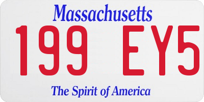 MA license plate 199EY5