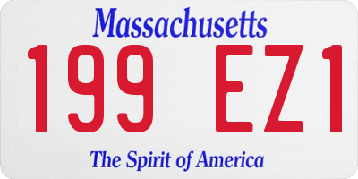 MA license plate 199EZ1