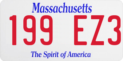 MA license plate 199EZ3