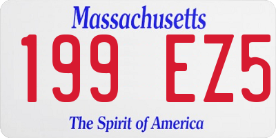 MA license plate 199EZ5