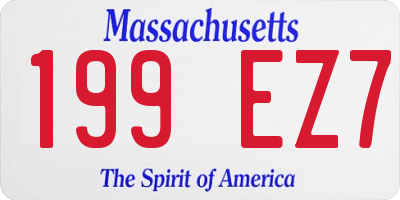 MA license plate 199EZ7