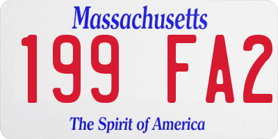 MA license plate 199FA2