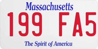 MA license plate 199FA5