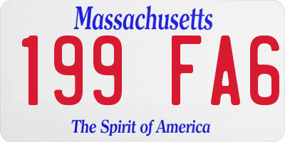 MA license plate 199FA6