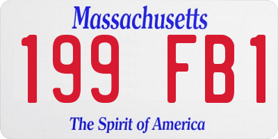 MA license plate 199FB1