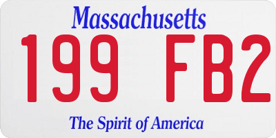 MA license plate 199FB2