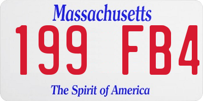 MA license plate 199FB4