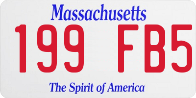 MA license plate 199FB5