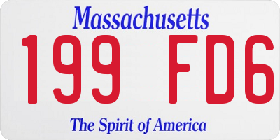 MA license plate 199FD6