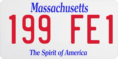 MA license plate 199FE1