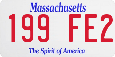 MA license plate 199FE2