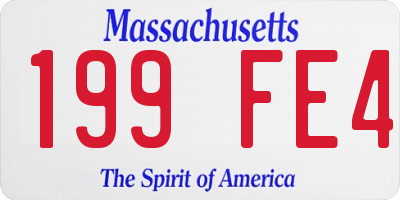 MA license plate 199FE4