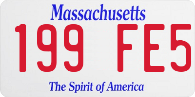 MA license plate 199FE5
