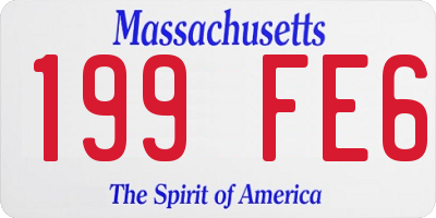 MA license plate 199FE6