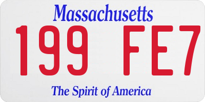 MA license plate 199FE7