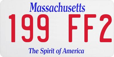 MA license plate 199FF2