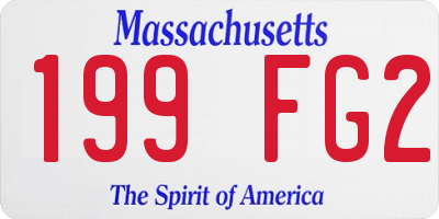 MA license plate 199FG2