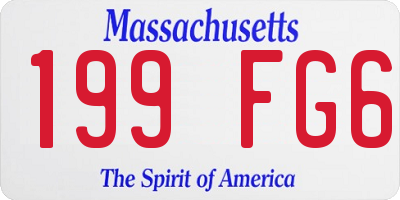MA license plate 199FG6