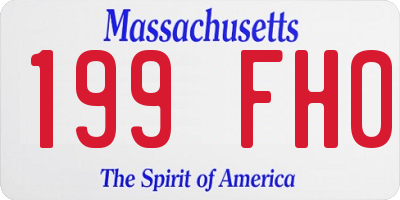 MA license plate 199FH0