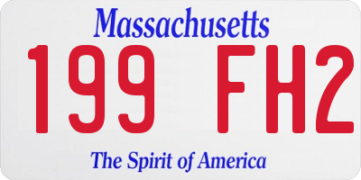 MA license plate 199FH2