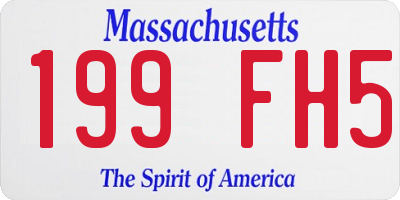 MA license plate 199FH5