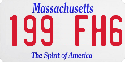 MA license plate 199FH6