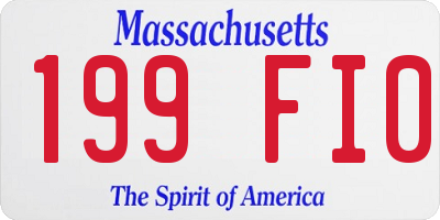 MA license plate 199FI0