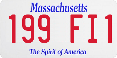 MA license plate 199FI1