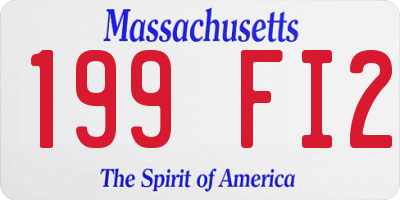 MA license plate 199FI2