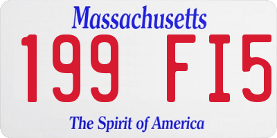 MA license plate 199FI5
